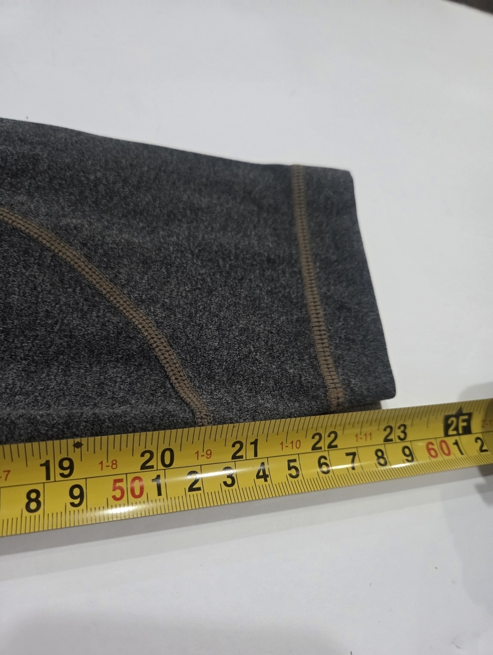 Athleta High-Waisted Gray Athletic Leggings with Contrast Stitching Sz.M - Picture 7 of 9